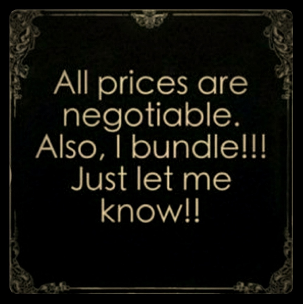 All prices are negotiable!